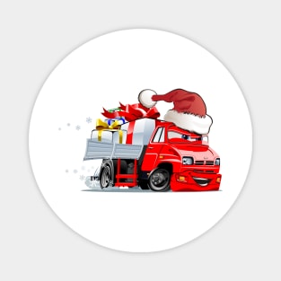 Cartoon christmas truck Magnet